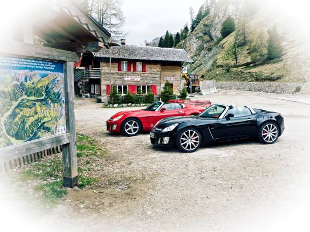 Opel GT's in The Dolomites