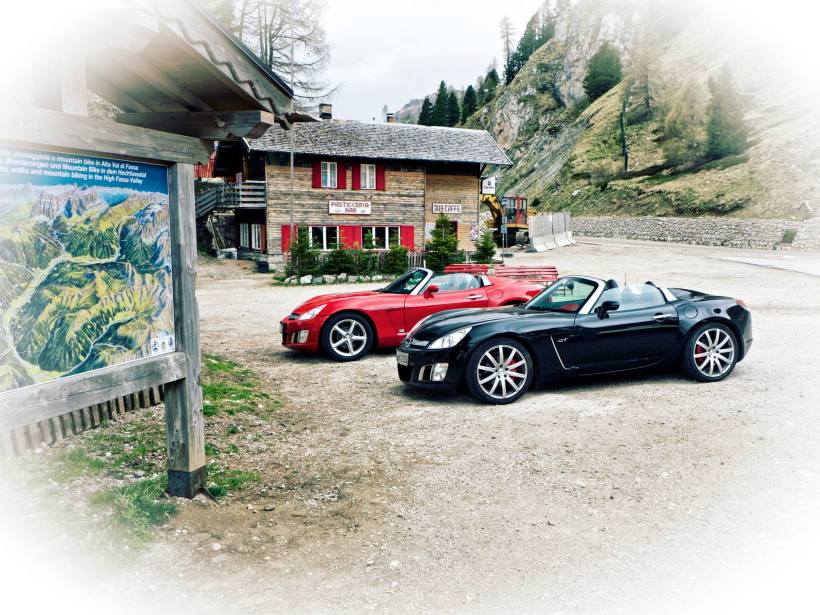 Opel GT's in The Dolomites